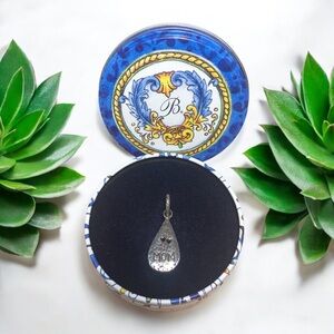 40. Brighton Notes "Mom" Vintage Silver Tone Charm